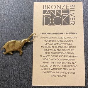 Anne Dick Elephant Brooch